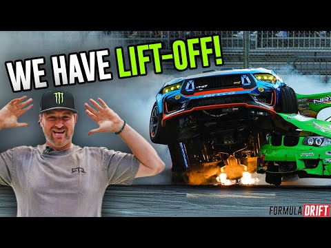 James Deane's Mustang Goes Airborne At Formula Drift New Jersey