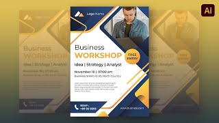 Business Workshop Poster Design in Adobe Illustrator