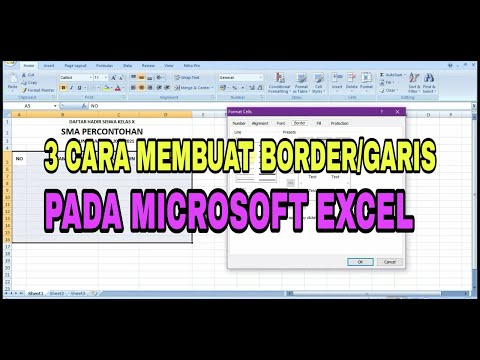 Video: Cara Membuat Garis Lurus Di Excel