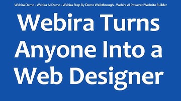 Webira Demo - Webira AI Demo - Webira Step By Demo Walkthrough - Webira AI Powered Website Builder