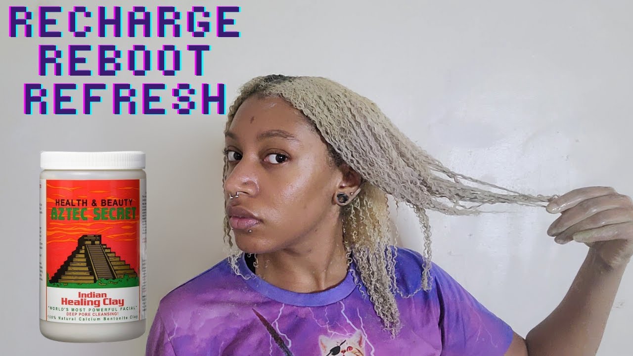 Detoxing My Natural Hair With Aztec Clay Clay Mask Curl Detox YouTube