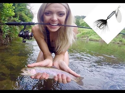 MICRO RAINBOW TROUT FISHING HOW TO with ROOSTER TAIL SPINNERS