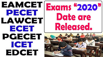 ts cets 2020 Dates are Released | ts EAMCET 2020 | PECET | ECET | iCET | PGECET | EDCET