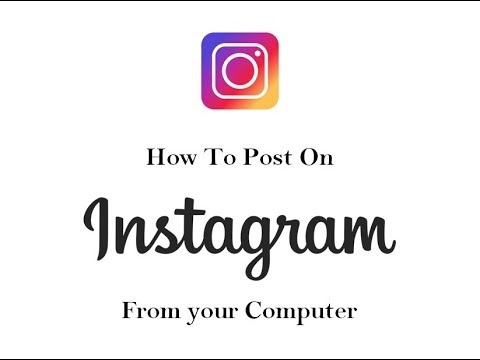 How to post on Instagram from pc laptop very easy - YouTube