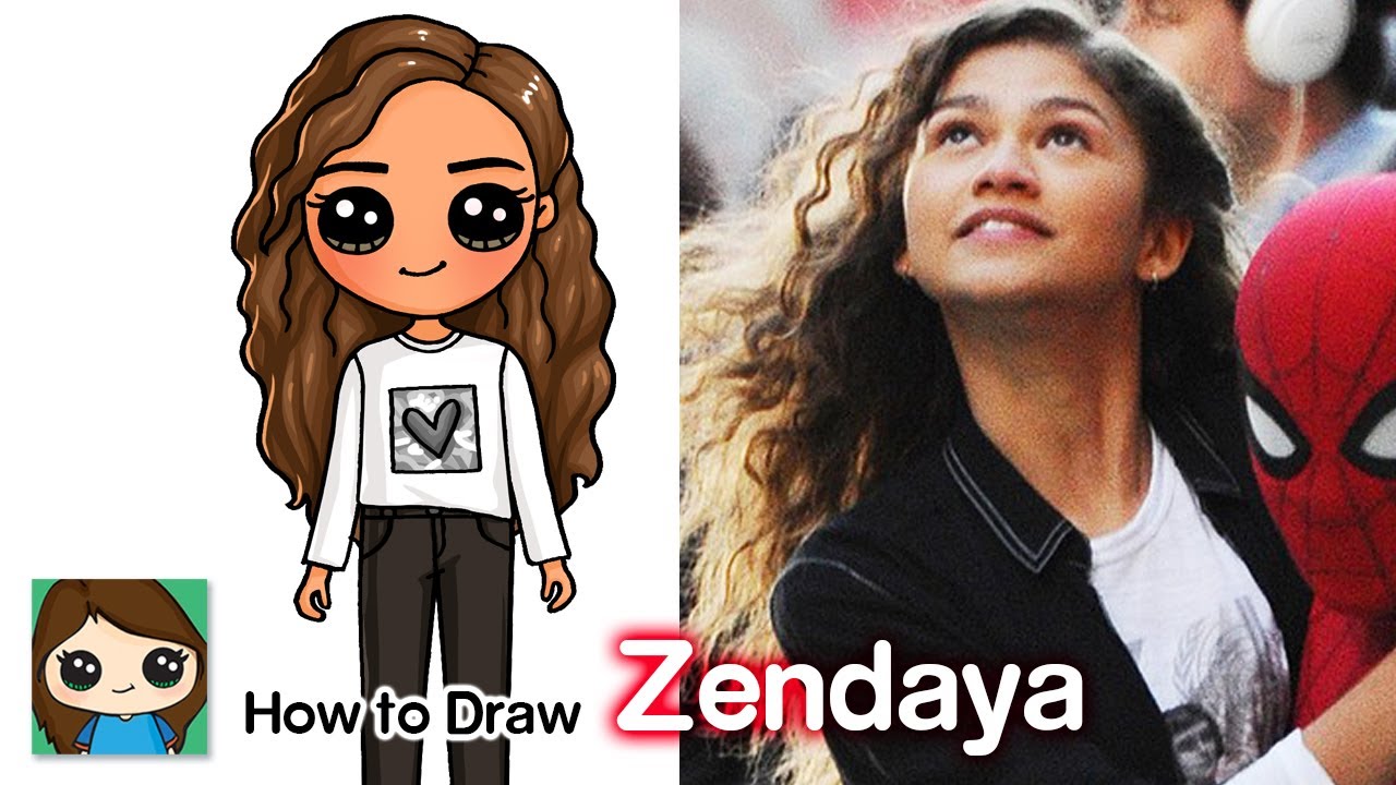 How to Draw Zendaya as MJ | Spiderman - YouTube