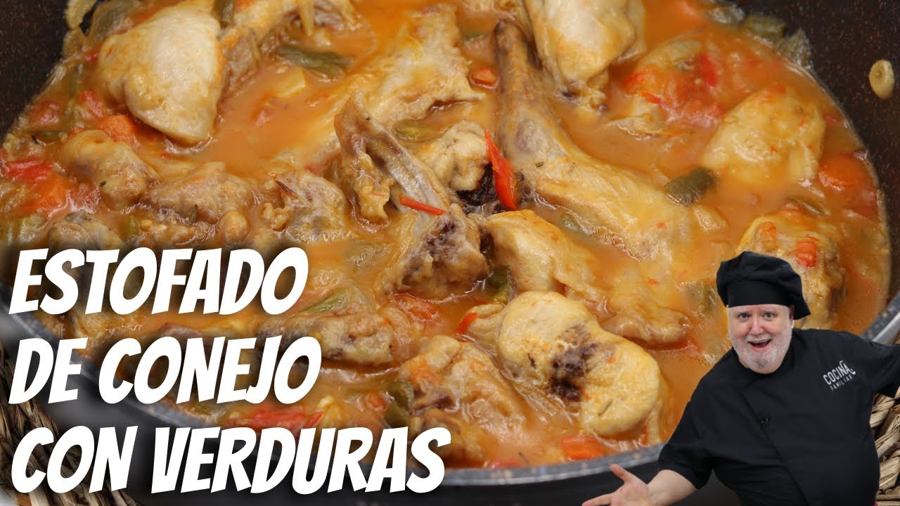 Estofado de conejo con verduras para chuparte los dedos...