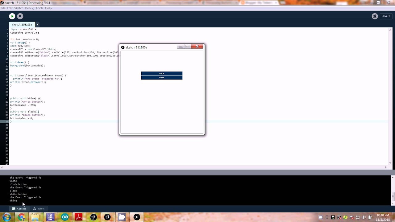 GUI using Processing - YouTube