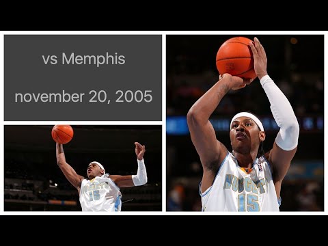 Carmelo Anthony 21 Pts Vs Memphis Grizzlies Highlights November 20 2005 