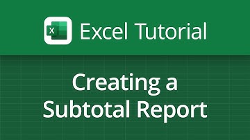 Excel Video Tutorial: Creating a Subtotal Report