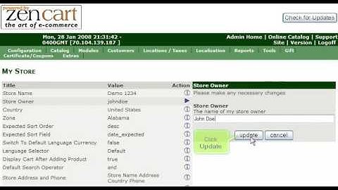 How to configure your store in Zen Cart