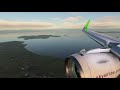 Aterrizaje en Puerto Montt, Chile. Vista de pasajero - Microsoft Flight Simulator 2020