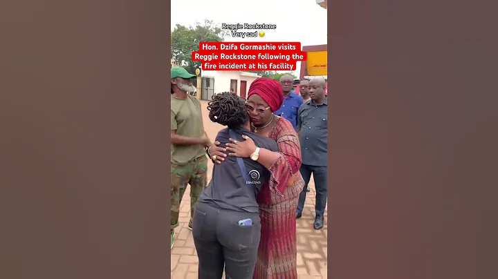 Hon. Dzifa Gormashie visits Reggie Rockstone following the fire incident at his facility #ghcelebs