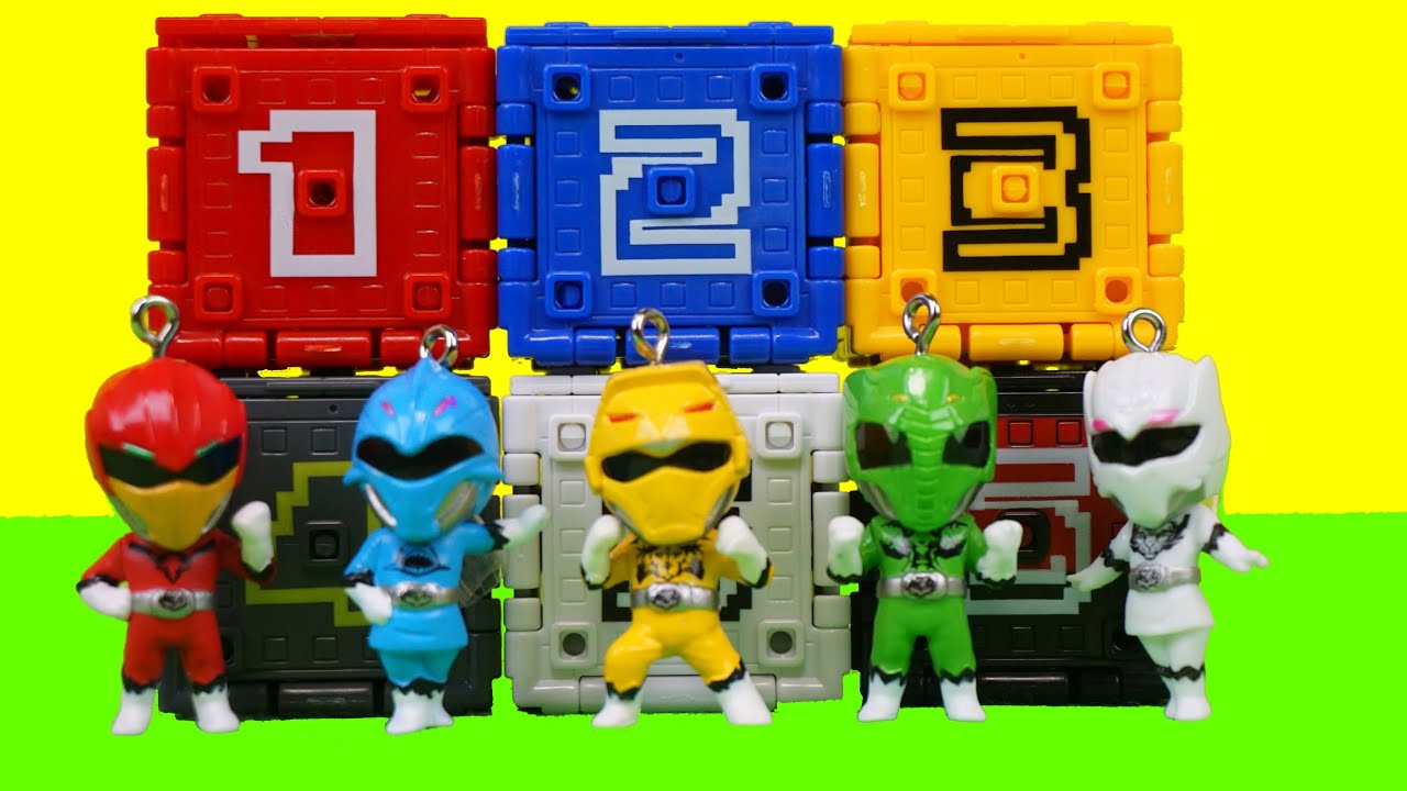 チビレンジャー Power Rangers Animal Force Mini Cube Figure Key Chain Super Sentai