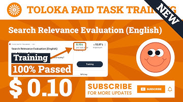 Search Relevance Evaluation ( English) Training Toloka. 0.10$ Task 100% Passed