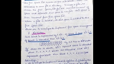 Operating System- Free Space Management