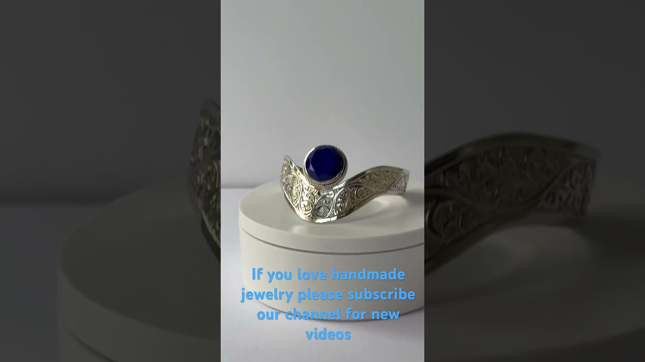 Handmade Afghan lapis lazuli bracelet in Sterling Silver