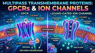 Multipass Transmembrane Proteins |Structure and Functions| GPCRs &amp; Ligand-Gated Ion Channels