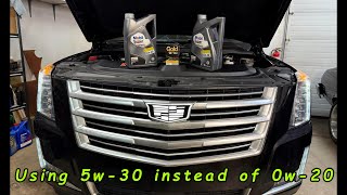 2015-2020 Cadillac Escalade 6.2l Oil Change