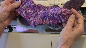 No Sew Sock by Diana Sullivan - for 4.5 mm knitting machines, no grafting, no ribber required!