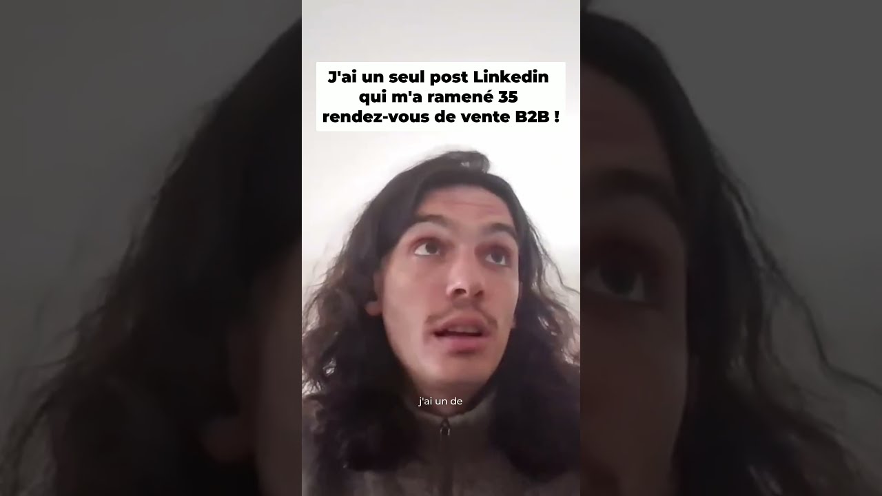 J'ai un seul post LinkedIn qui m'a ramené 35 rendez vous de vente B2B!