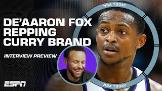 De'Aaron Fox on being the VERY FIRST Curry Brand athlete 👏 [INTERVIEW PREVIEW] | NBA Today