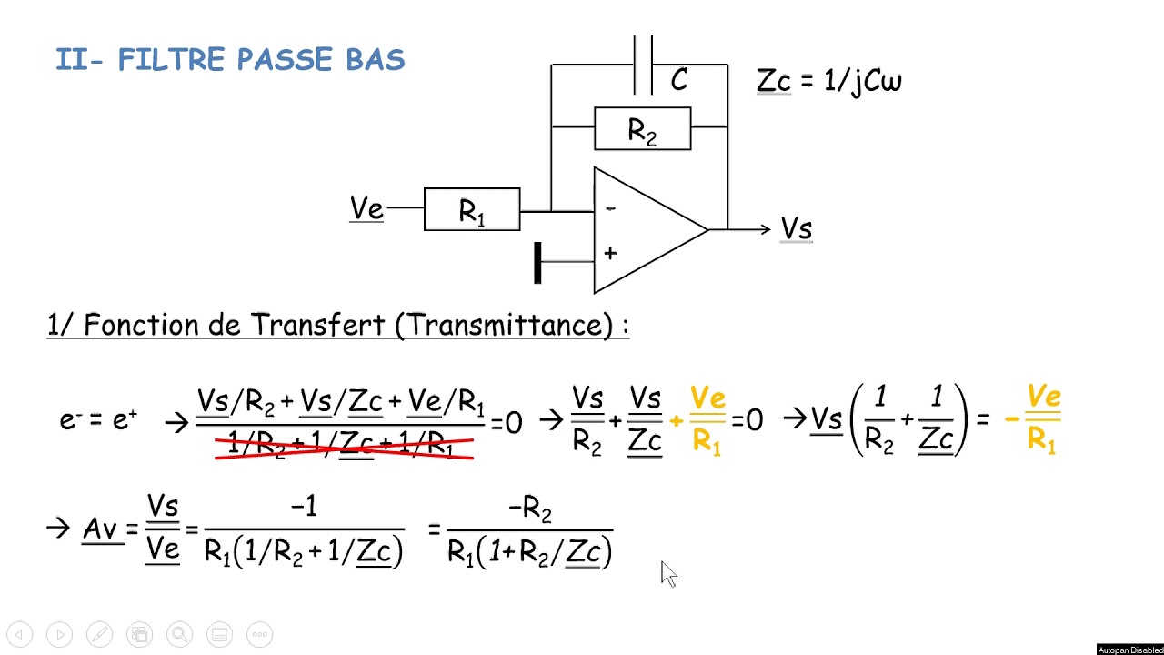 CHA3 Filtre Passe bas