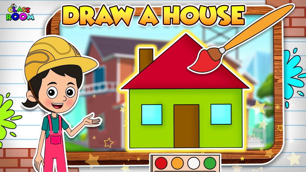 HOW TO DRAW A HOUSE | Draw & Colour | DIY Drawing | Puntoon Classroom ...