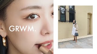 【GRWM】白い服を着て白ライン引いてお出かけに行く