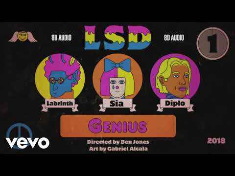 LSD - Genius Ft. Sia, Diplo, Labrinth | 8D Audio || Dawn Of Music ||