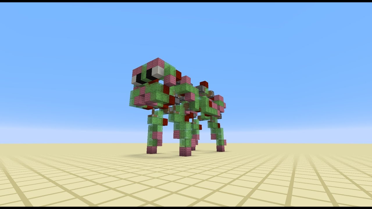Walking Robot Pig in Minecraft - YouTube