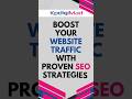Boost Your Website Traffic With Proven SEO Strategies #kpdigimart #digitalmarketingshorts