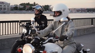 Видеосъёмка в Санкт-Петербурге байкеров на Triumph.