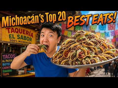 Top 20 BEST TACOS & LOCAL EATS in Michoacán Mexico (Ultimate Food Tour)