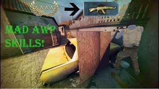 CSGO Highlights #14 - Mad Awp skills on inferno. Rank up to MG1.