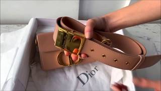 Dior 30 Montaigne玫瑰粉色光滑小牛皮CD搭扣方盒包