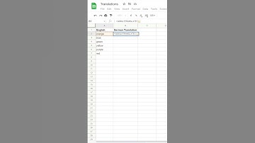 Translate text in Google Sheets with the GOOGLETRANSLATE function