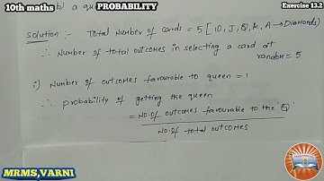 MRMS VARNI DC: Grade 10, Maths, Paper-2, Ch-13, Probability,Part-11, Ex-13.2, Q-7