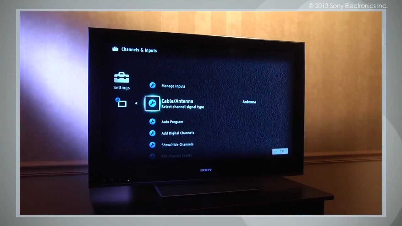 Как подключить телевизор sony bravia