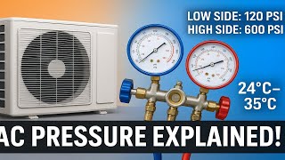 AC Refrigerant Pressure Explained In 2 Minutes ! Low Side & High Side Refrigerant Pressure Reading