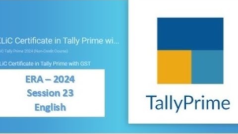 KLiC Tally Prime Era Session 23 Question English Era Session 23
