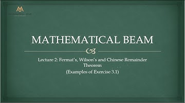 Lecture 2: Fermat