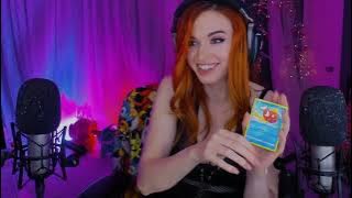 Amouranth ASMR |  Gentle Touching & Handling Pokémon Cards 💫