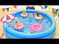 再アップ メルちゃん プール遊び スーパーボール 流れるプール / Mell-chan Doll Lazy River Pool and Bouncy Balls
