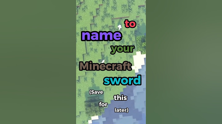 The BEST NAMES for your minecraft sword(gaming related) 🎮