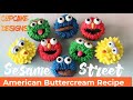 Sesame Street cupcakes | Monster Cupcakes | With buttercream Recipe | Cookies Monster, Elmo, Oscar