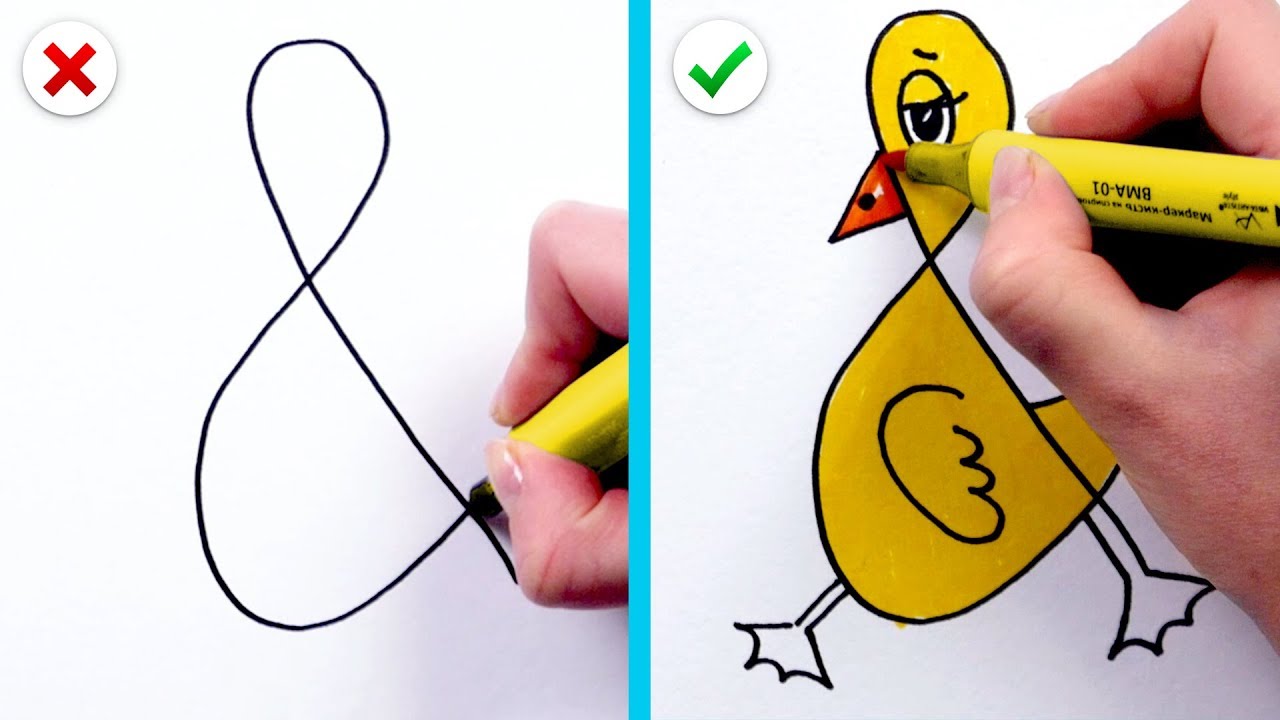 21 Fun and Simple Drawing Tricks: Easy Tips on How to Draw and Doodle ...