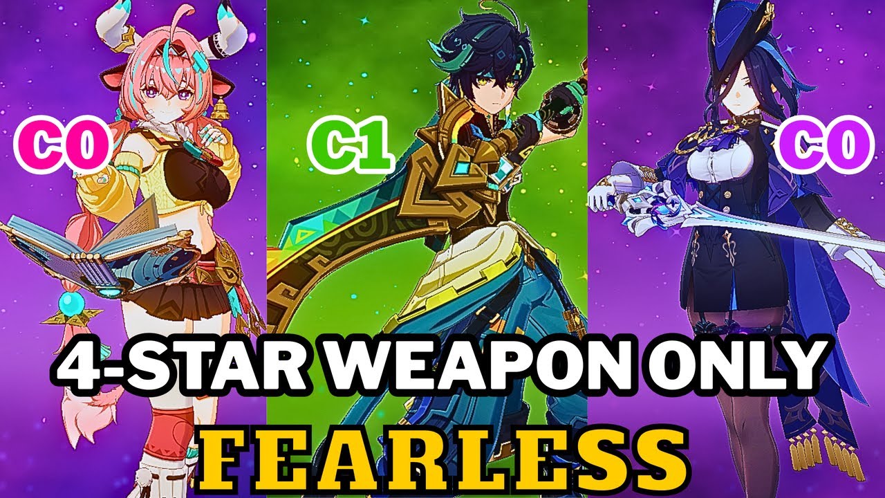 [Stygian Onslaught 5.8] 4-STAR WEAPON ONLY | C0 Varesa F2P x C1 Kinich x C0 Clorinde | Fearless