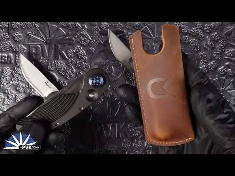 Dan Dugdale Custom 2 5 Button Lock D2 Hand Rubbed Satin, Milled Aluminum Handle
