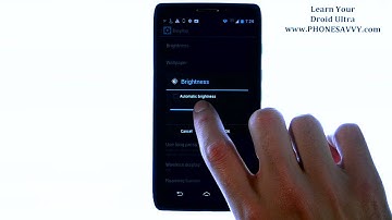 Motorola Droid Ultra - How Do I Adjust Screen Brightness
