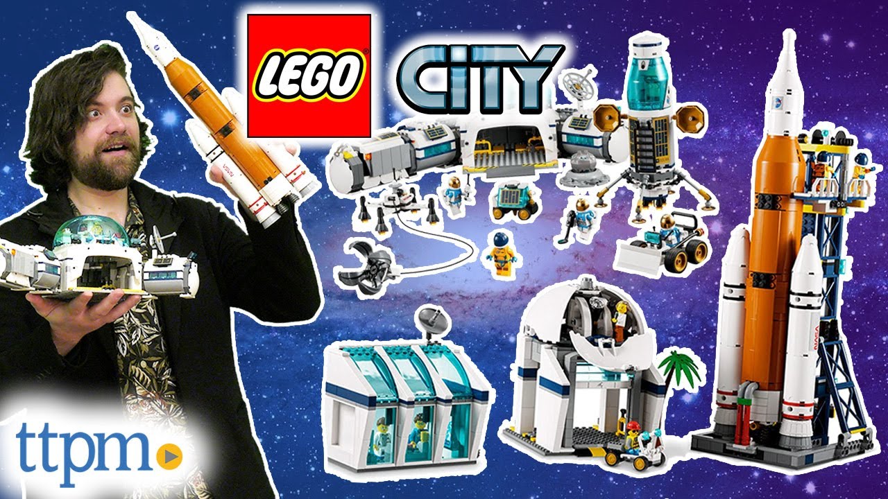 LEGO City Rocket Launch Center and Lunar Research Base Review! - YouTube